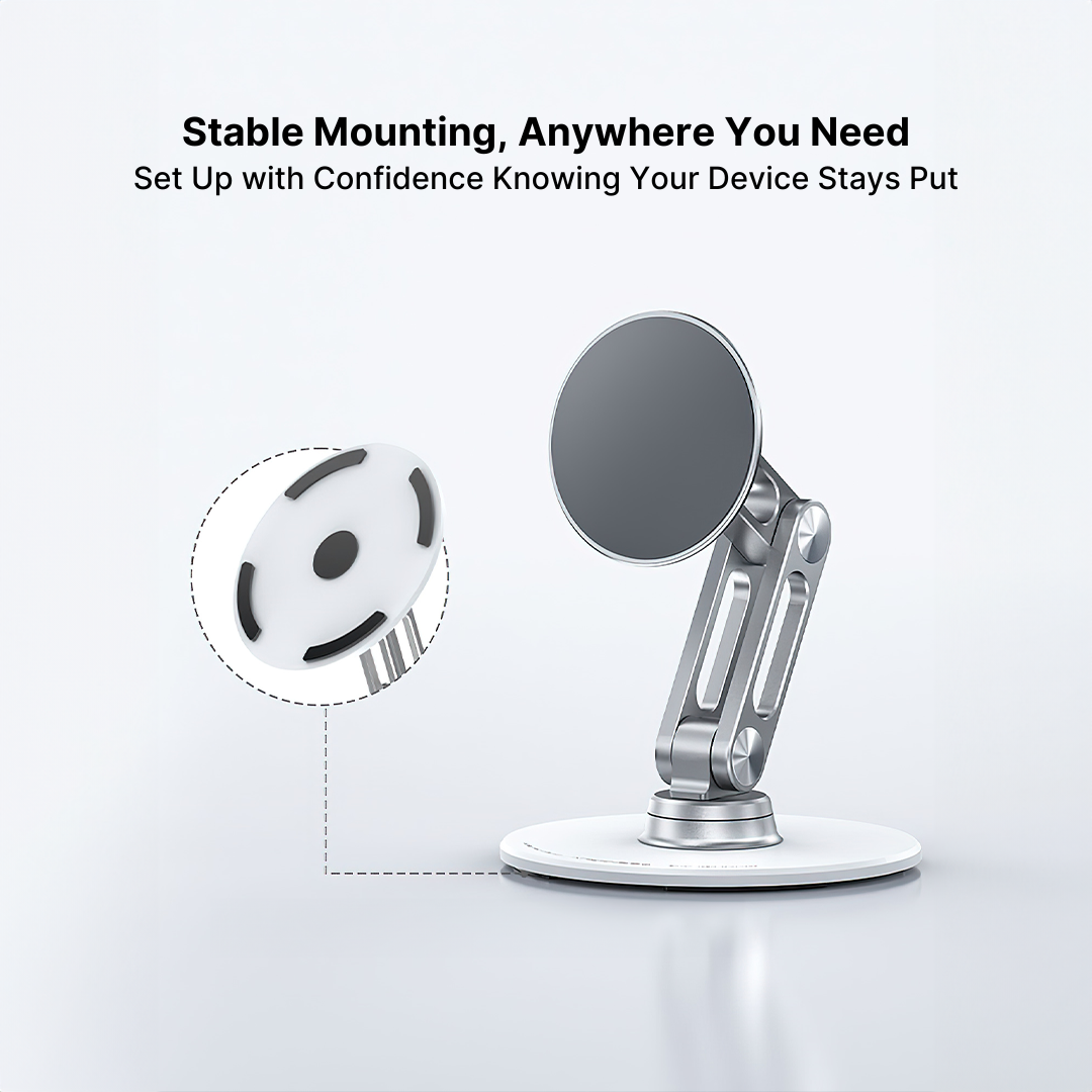 Magnetic Phone Mount - 360° Swivel, Adjustable