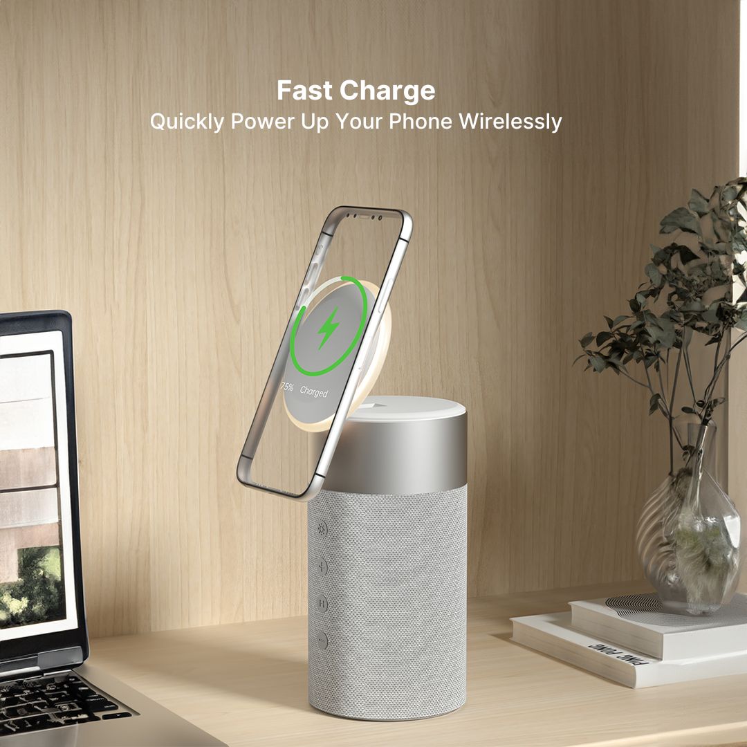 3-in-1 Wireless Charging Hub, Bluetooth Speaker & Night Light