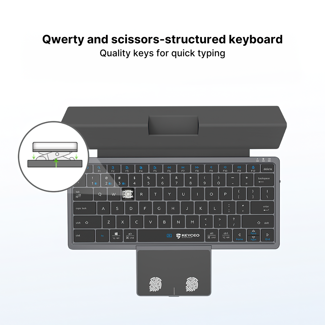Wireless Portable Keyboard for Tablets and Smartphones
