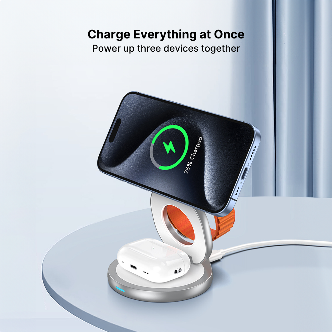 FlexCharge 3-in-1 Magnetic Wireless Charger
