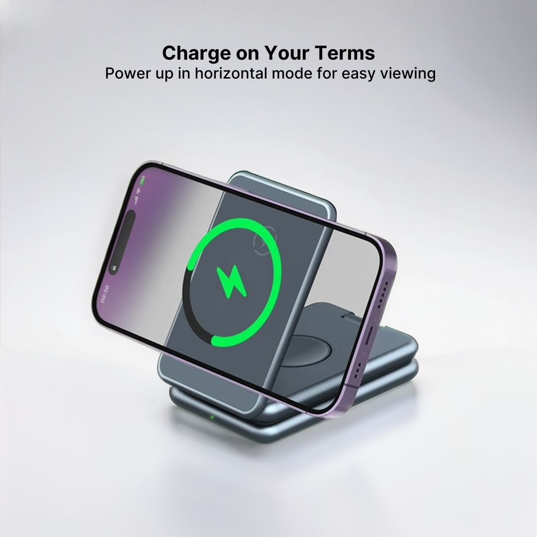 MagFold Pro 3-in-1 Aluminum Wireless Charging Stand