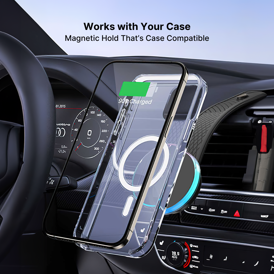 RGB Car Charger Bendable Magnetic Wireless Phone Charger