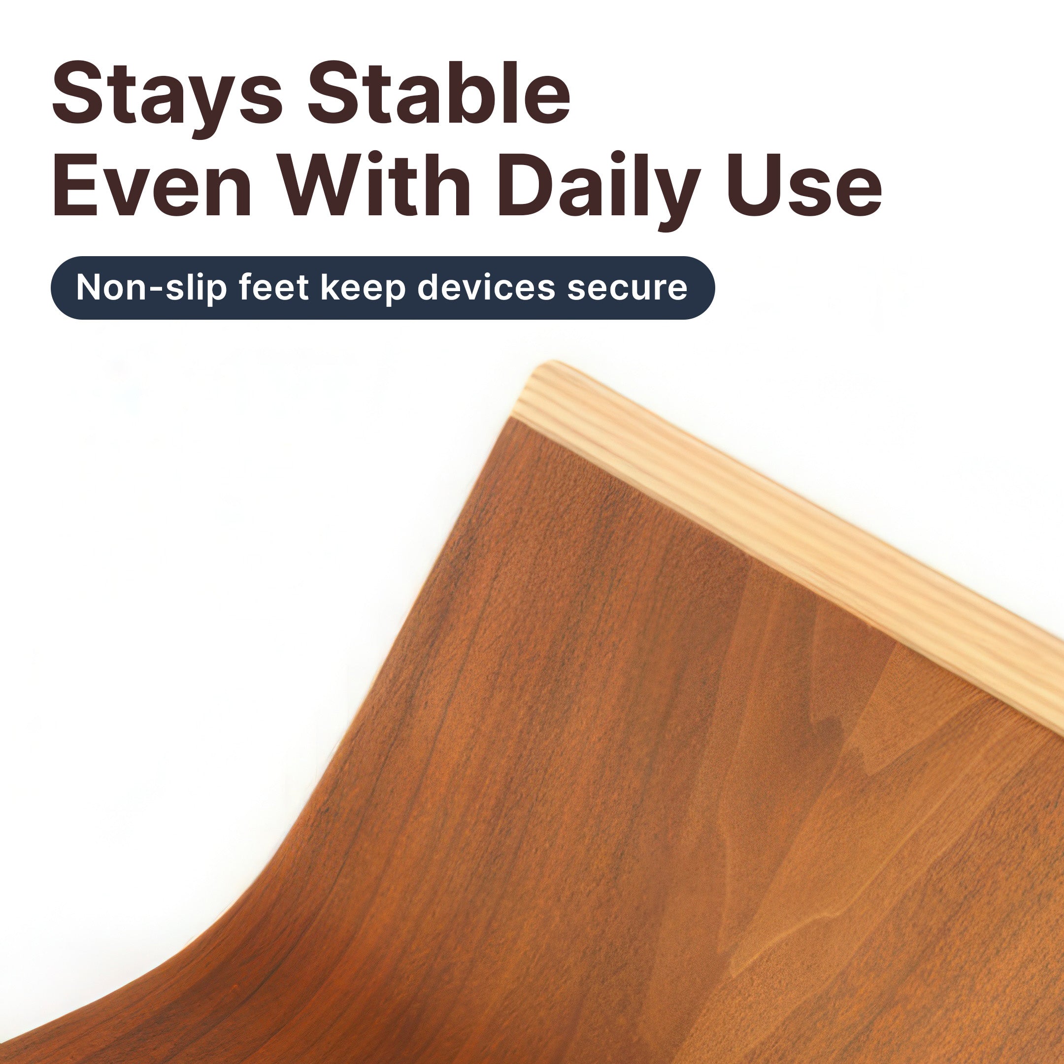 Ergonomic Wooden Monitor Stand