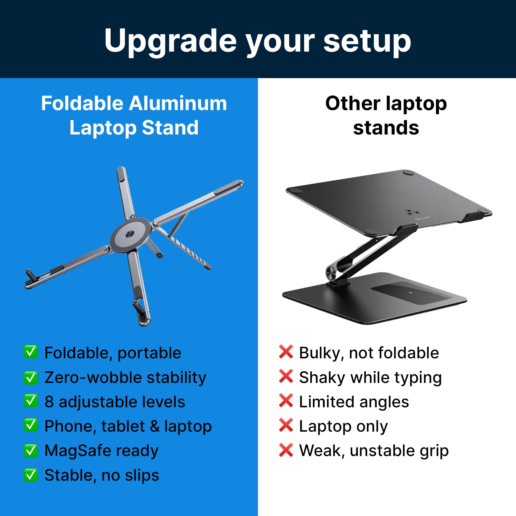 Foldable Aluminum Laptop Stand