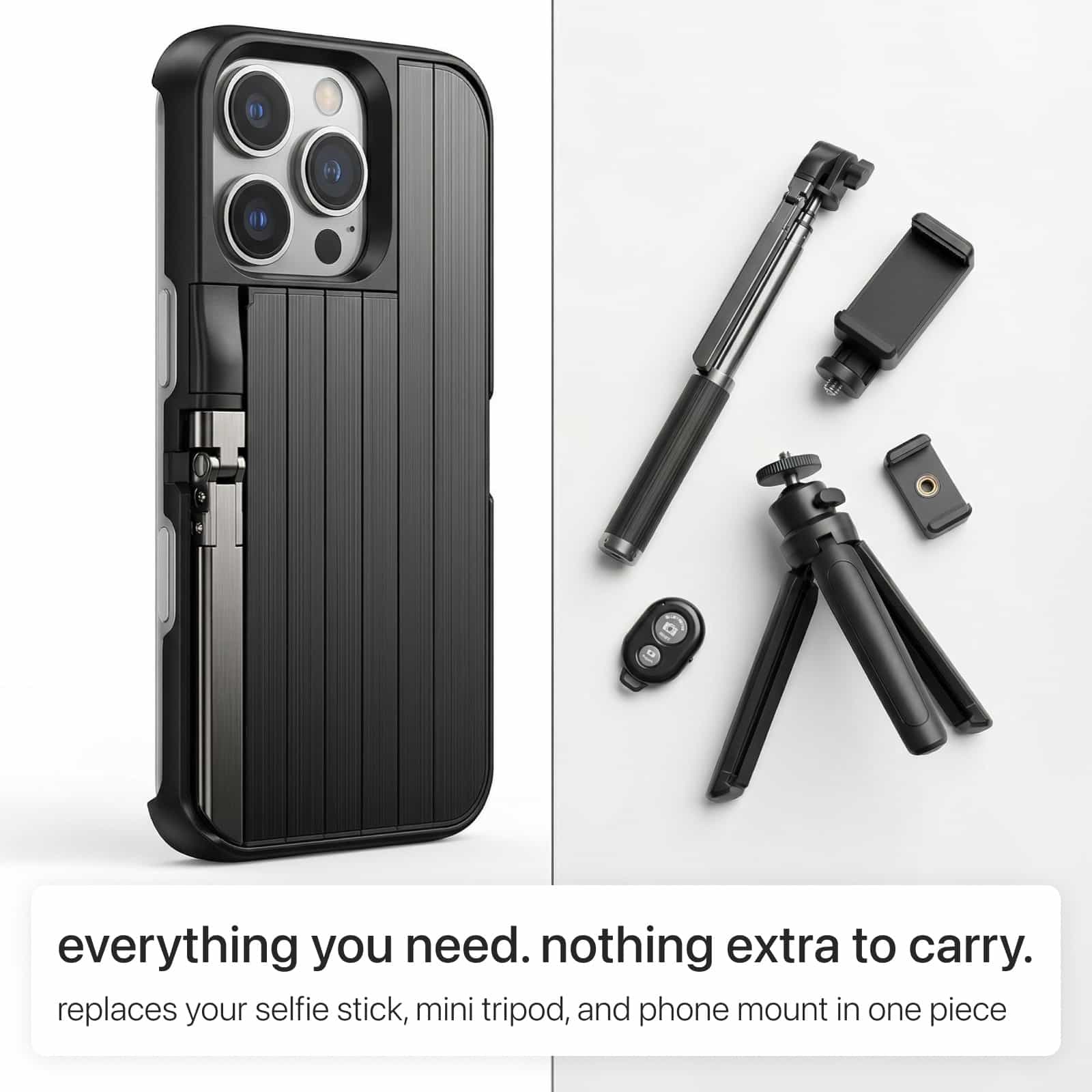 iPhone Case with Built In Selfie Stick