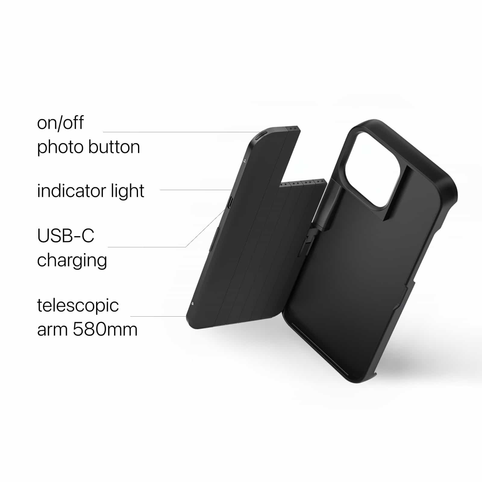 iPhone Case with Built In Selfie Stick