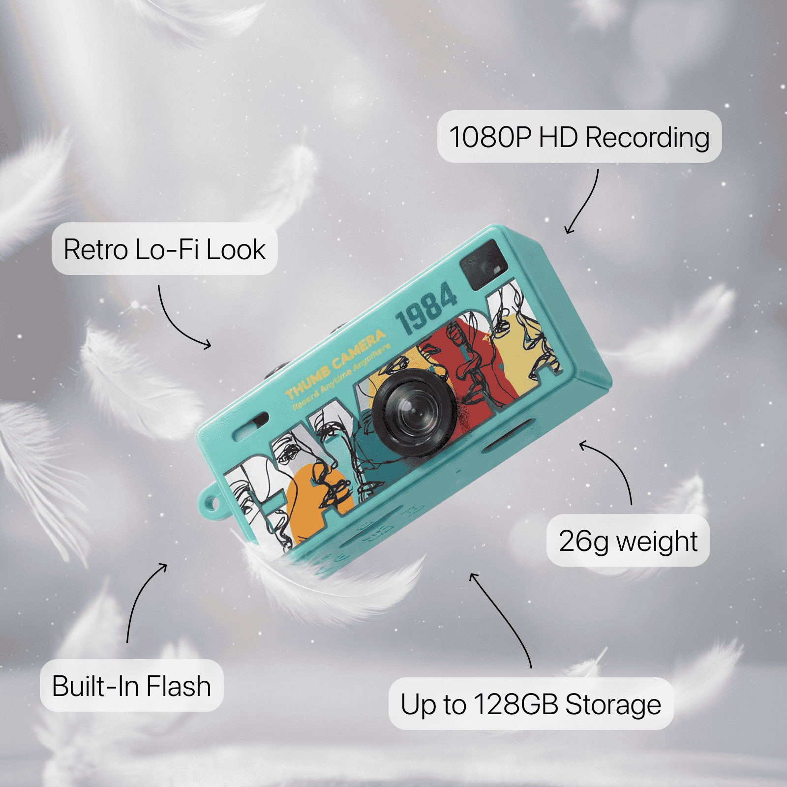 PocketPik Retro Keychain Camera